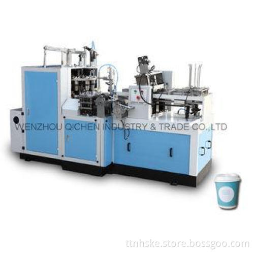 PLC Control Tea Cup Making Machine , Disposable Paper Cup M